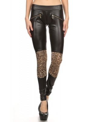 Wedge-pantaloni cu model de leopard Wedge-pantaloni cu model de leopard