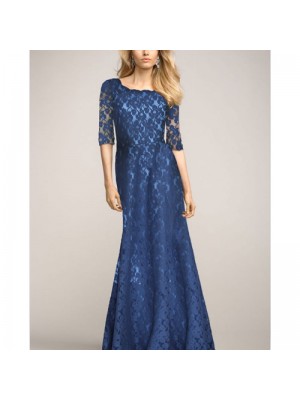 Rochie lungă din dantelă în albastru Rochie lungă din dantelă în albastru