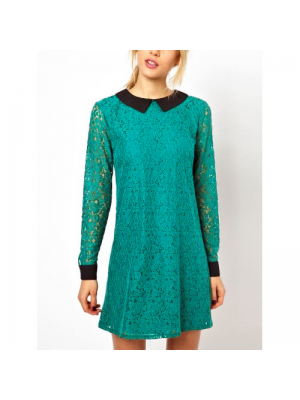 Rochie din dantela cu guler