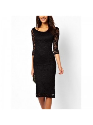 Rochie din dantela neagra Rochie din dantela neagra