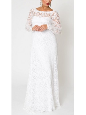 O rochie albă lungă