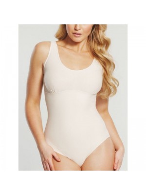 Corset alb cu bretele late.
