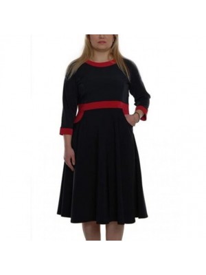 Rochie cu centura rosie