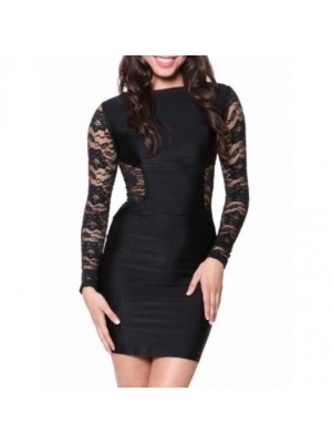 Rochie cu maneci din dantela Rochie cu maneci din dantela