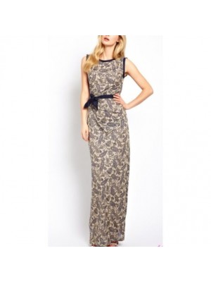 Rochie cu imprimeu de frunze