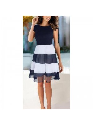 Rochie din sifon in doua culori