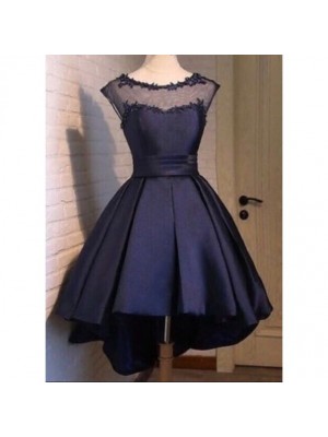 Rochie formala din satin albastru