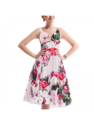 Rochie cu flori din satin Rochie cu flori din satin