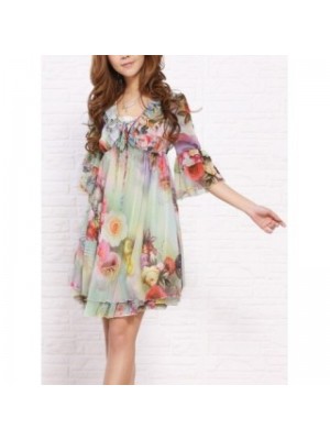 Rochie din sifon cu imprimeu Rochie din sifon cu imprimeu