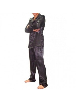 Pijamale din satin negru