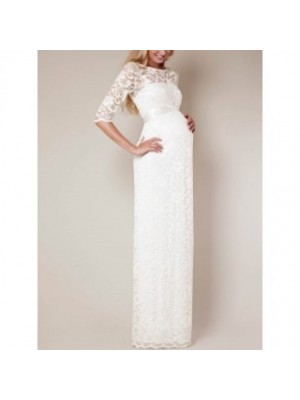 Rochie lunga din dantela pentru gravide