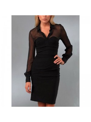 Rochie neagra cu tul Rochie neagra cu tul