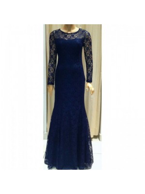 Rochie de bal din dantelă în albastru
