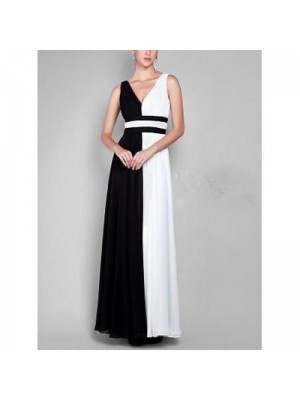 Rochie eleganta in alb-negru