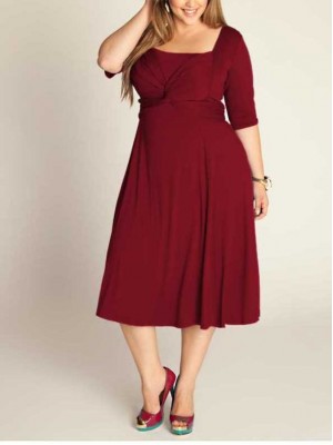 Rochie clasica pentru femei somptuoase
